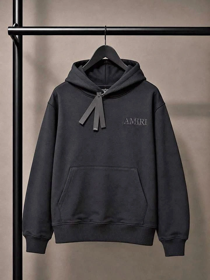 Amiri Black On Black Hoodie