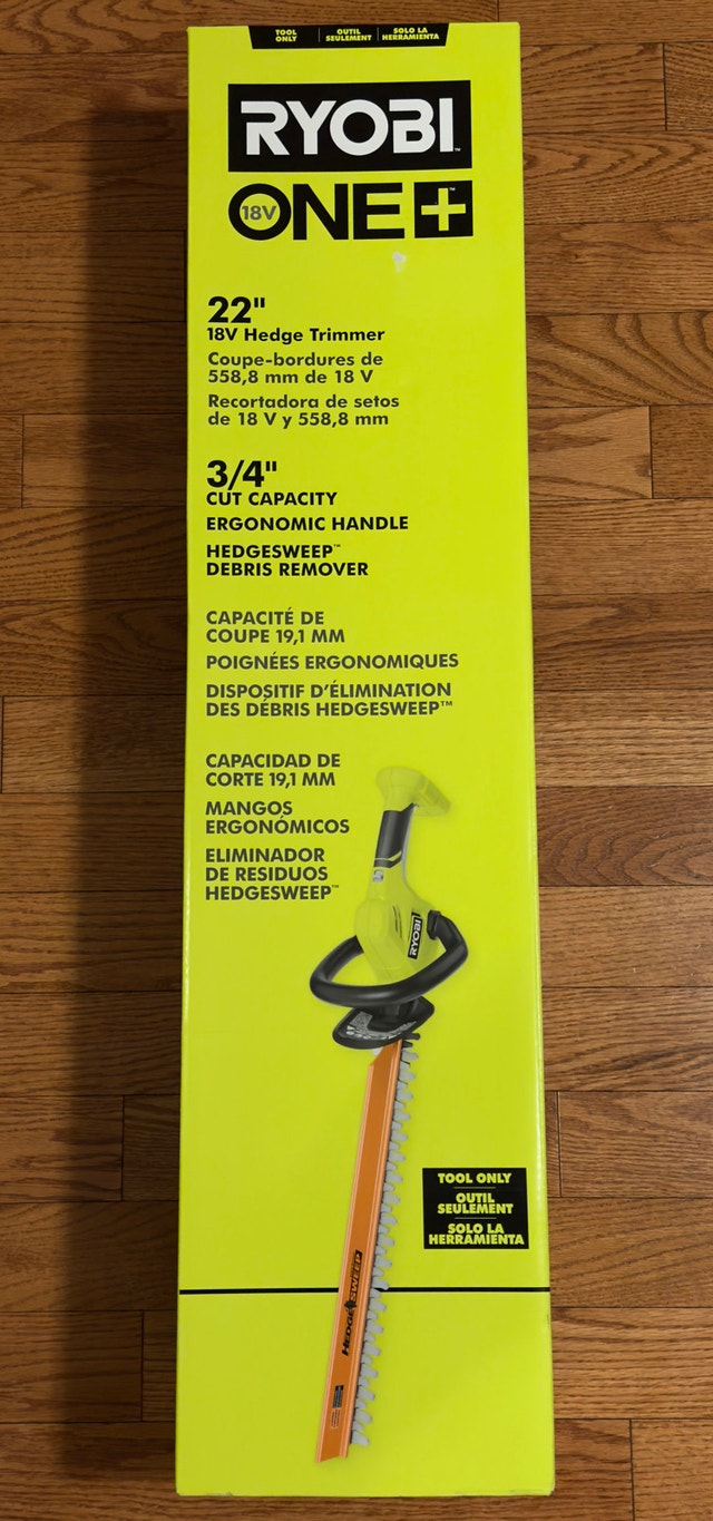 RYOBI 18V ONE+ Cordless Battery 22 inch Hedge Trimmer - New