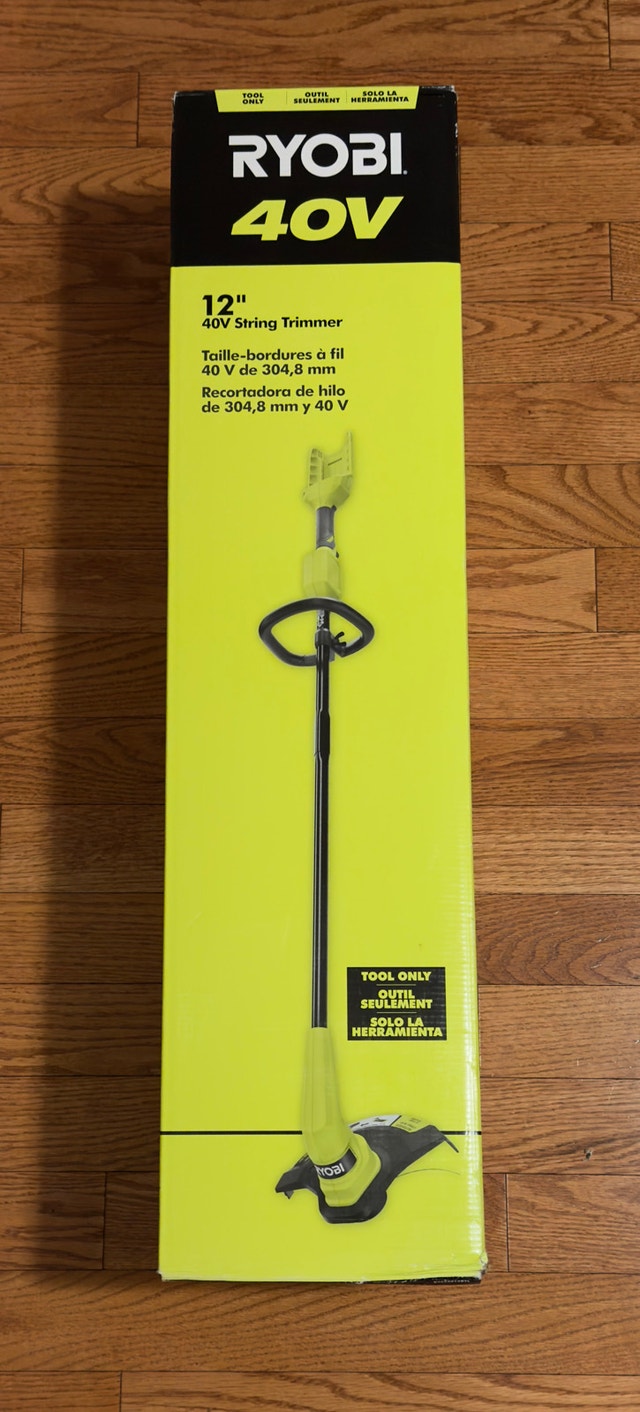 RYOBI 40V 12 inch Cordless Battery String Trimmer - New