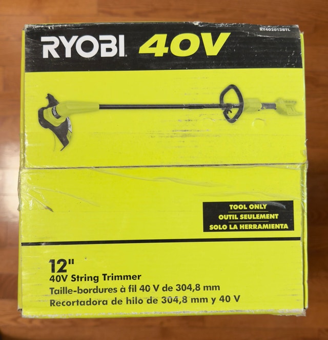 RYOBI 40V 12 inch Cordless Battery String Trimmer - New - photo 2