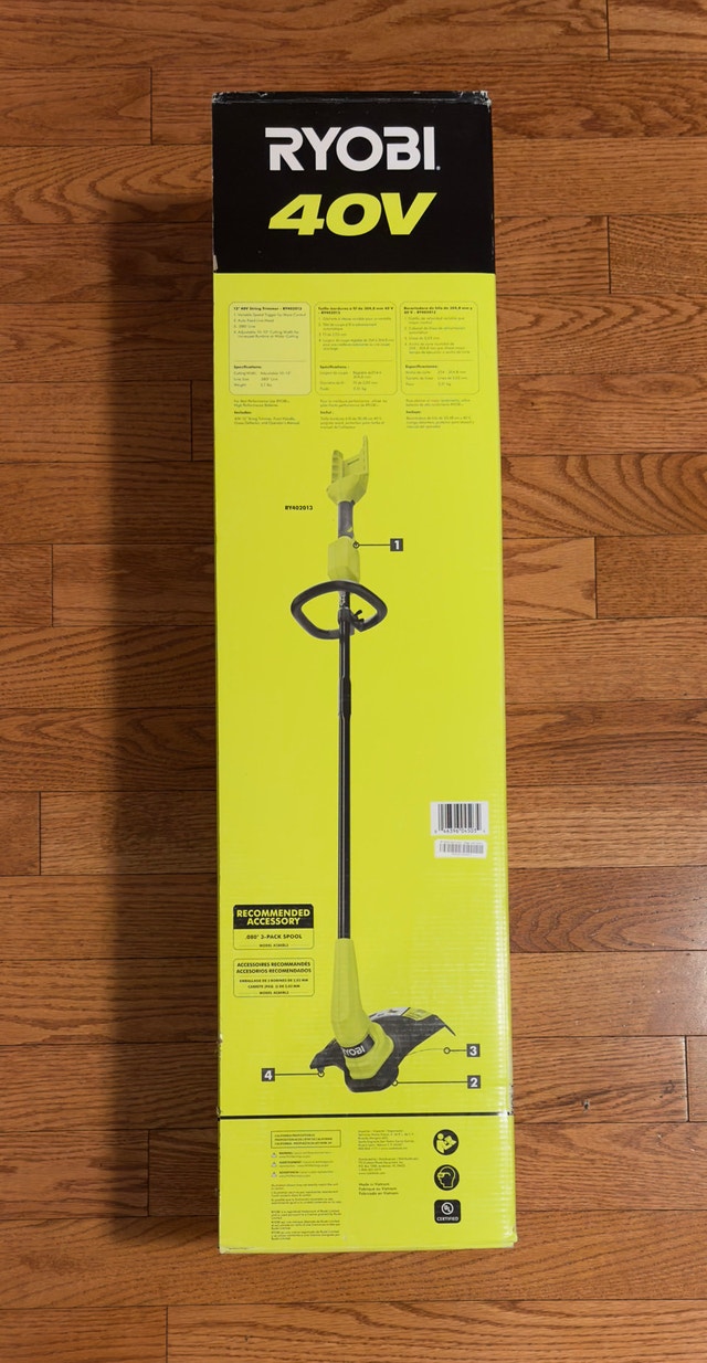 RYOBI 40V 12 inch Cordless Battery String Trimmer - New - photo 3