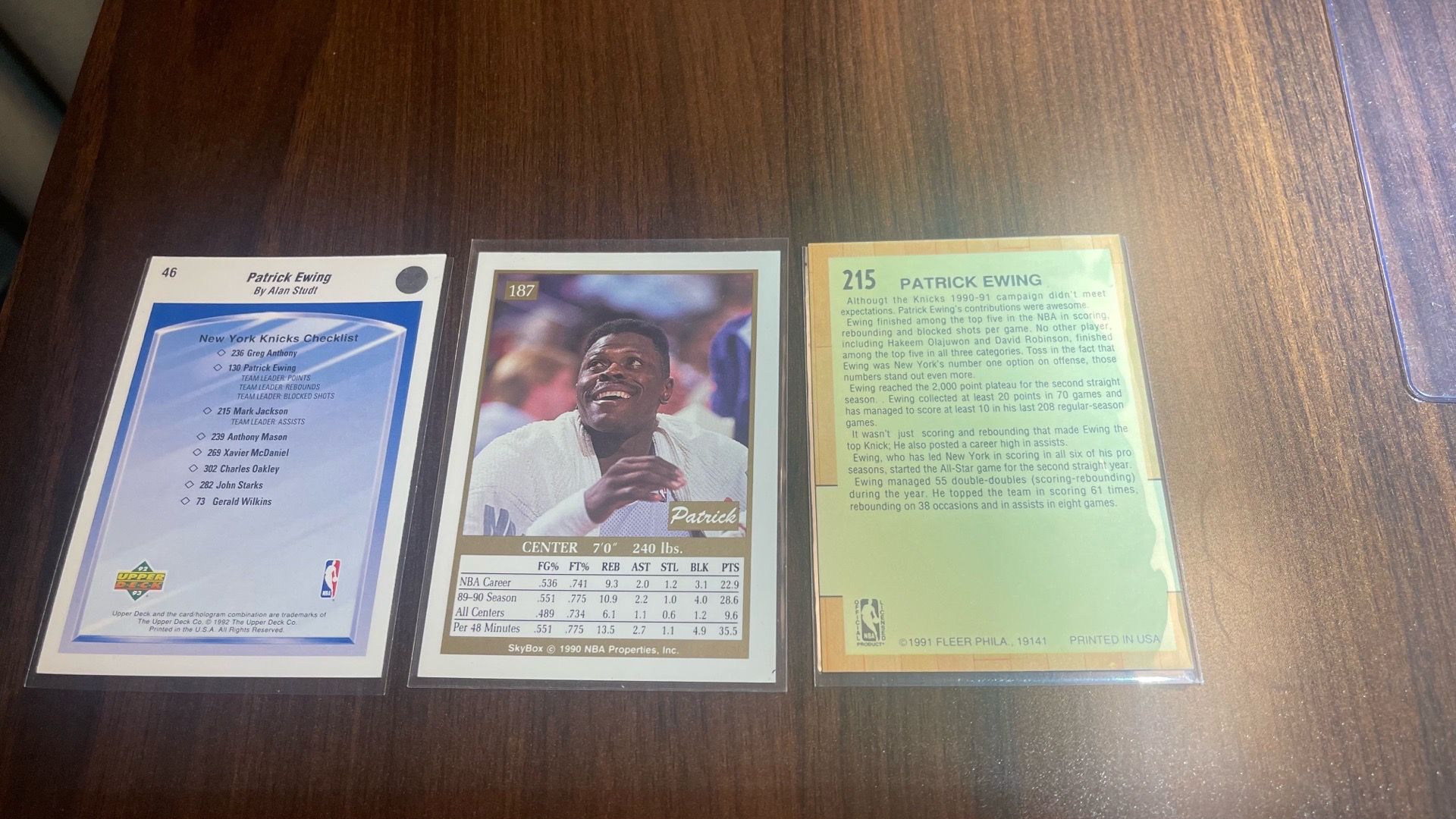 New York Knicks Vintage Patrick Ewing Basketball Cards - photo 2