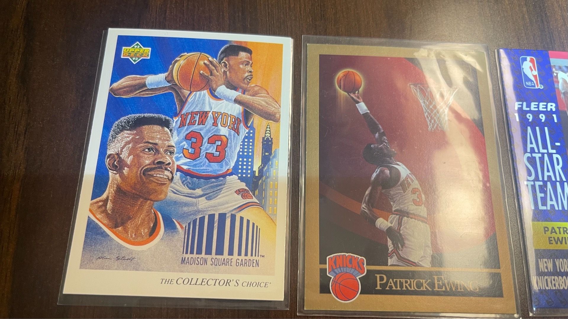 New York Knicks Vintage Patrick Ewing Basketball Cards - photo 3