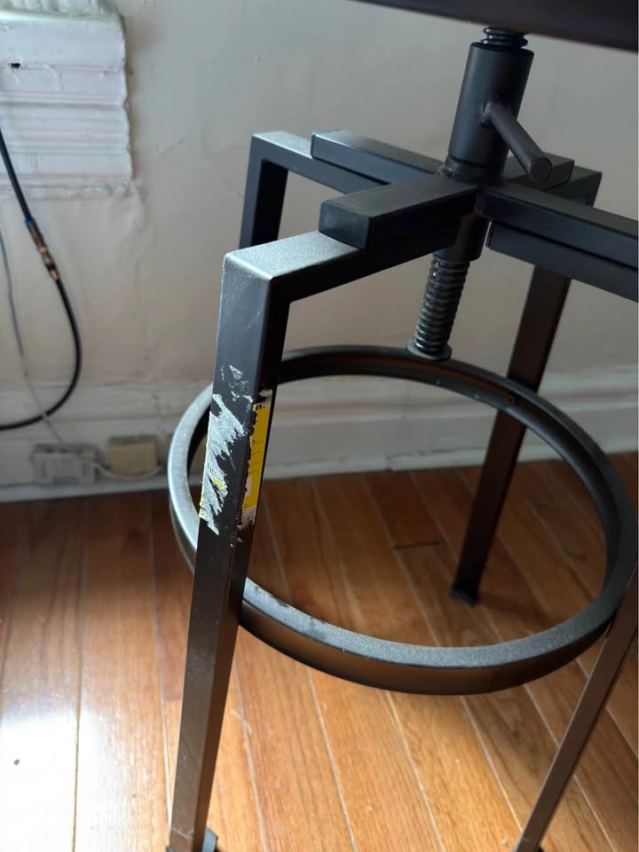 Industrial Adjustable Height Swivel Bar Stool - photo 3