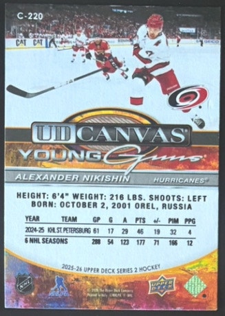 ALEXANDER NIKISHIN YG Canvas (SP) 25-26 UD Series 2 - photo 2