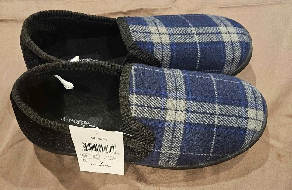 George Brand Plaid House Slippers-Mens - photo 2