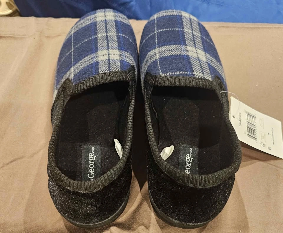 George Brand Plaid House Slippers-Mens - photo 3
