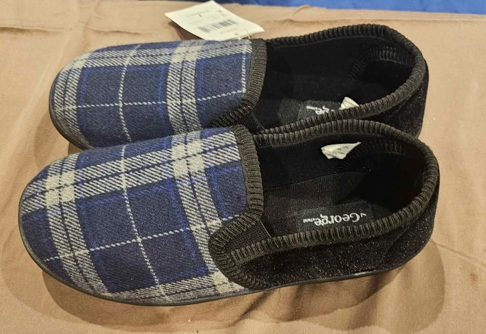 George Brand Plaid House Slippers-Mens - photo 4