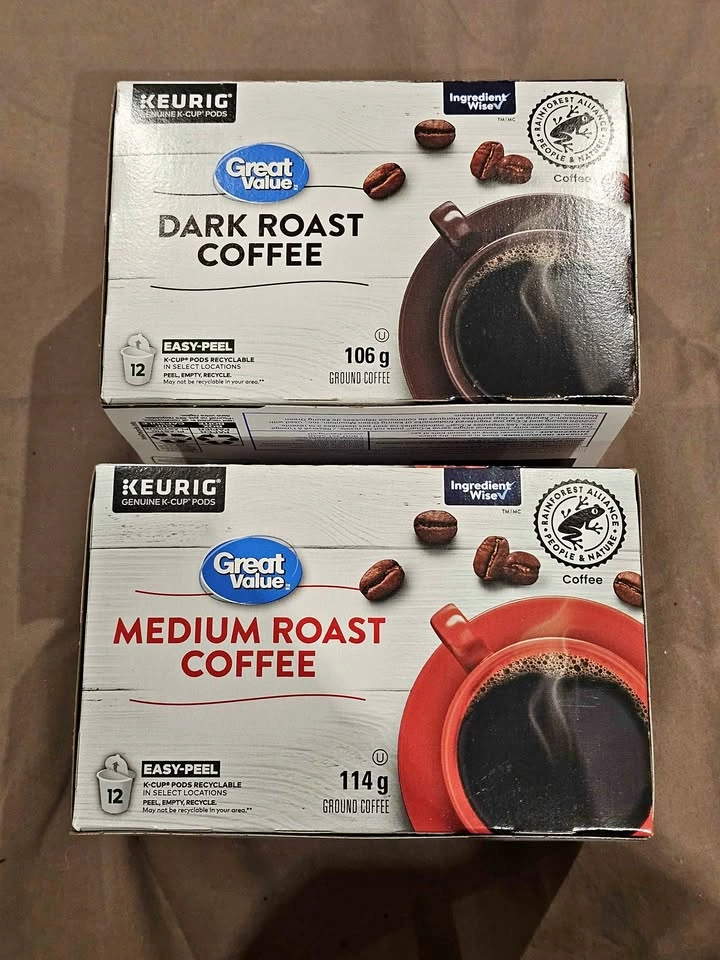 Great Value Dark and Medium Roast Coffee K-Cup Pods
