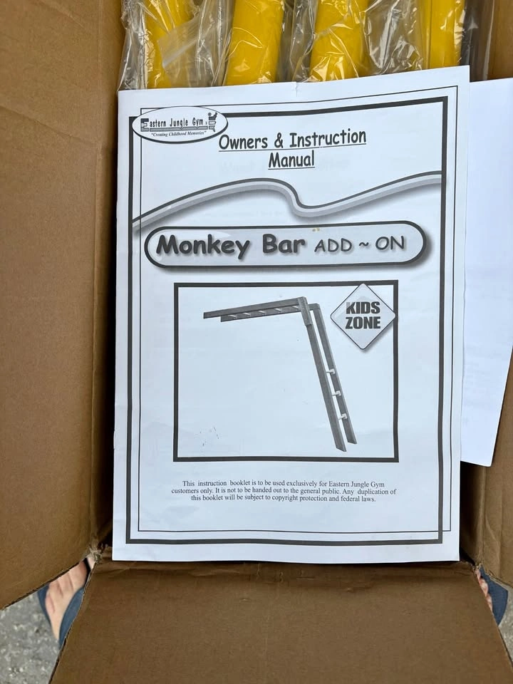 Brand New Kids Monkey Bars / Backyard Playset Add-On – In Box