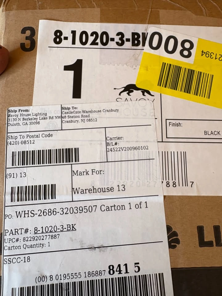 Brand New 3-Light Matte Black Vanity Light Fixture – In Box - photo 4