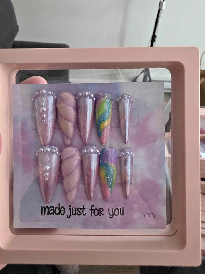 Custom Unicorn Press-On Nail Set
