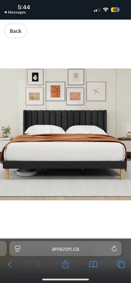 Brand New King Size Beds w/ Upholstered Headboard - photo 2