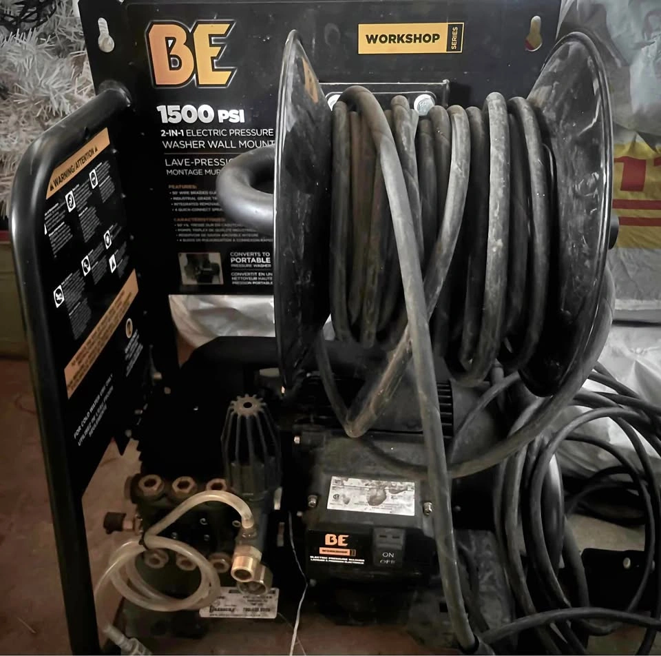 BE 1500psi 2-in-1 Electric Pressure Washer
