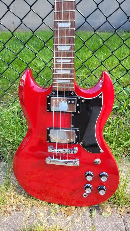 $220 Soho SG Electric Guitar - Red - photo 3
