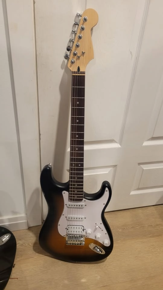 $200 Squier Stratocaster HSS Electric Guitar – Tobacco Burst - photo 2