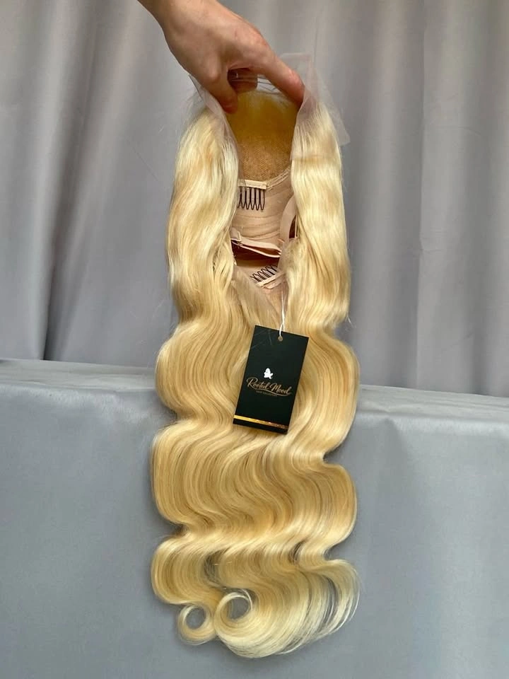 18-Inch 613 Blonde 13×4 Frontal, Soft Waves & Natural Look
