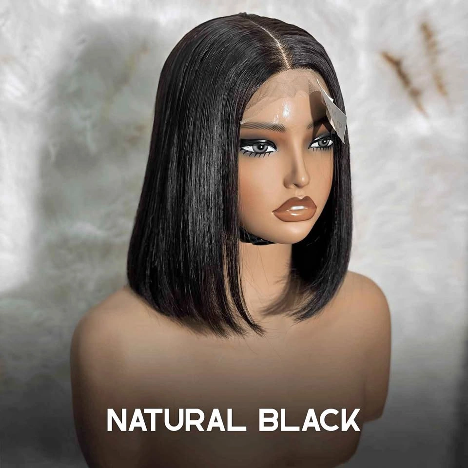 10” Vietnamese Bone Straight Bob Human Hair Wig