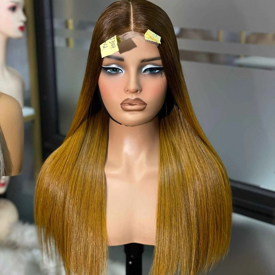 14" 2x6 Kim K closure Ombre Autumn Human hair Bone straight - photo 2