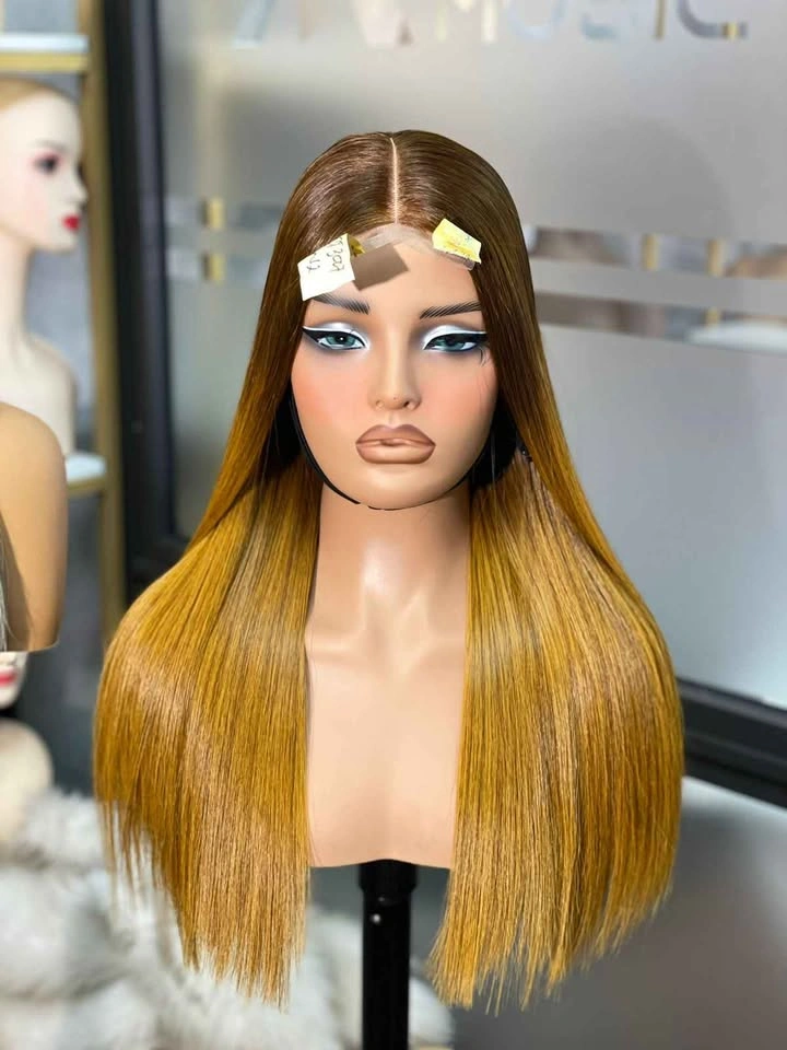 14" 2x6 Kim K closure Ombre Autumn Human hair Bone straight - photo 3