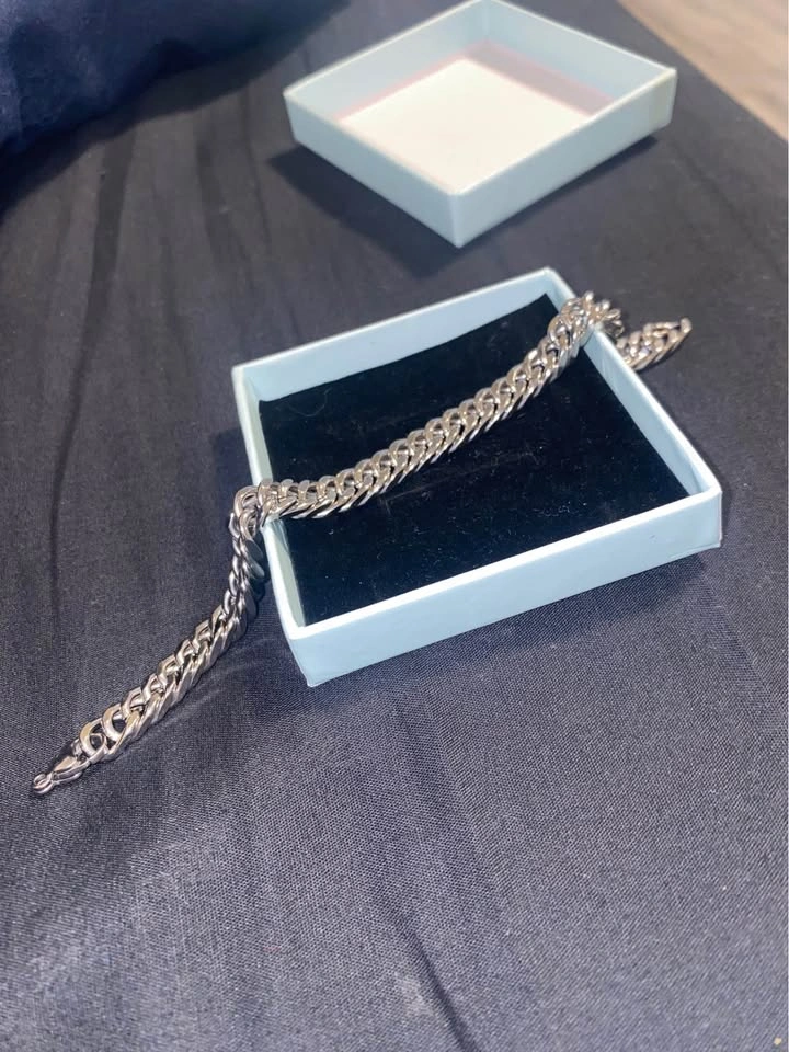 Silver stainless steel Bracelet - photo 2