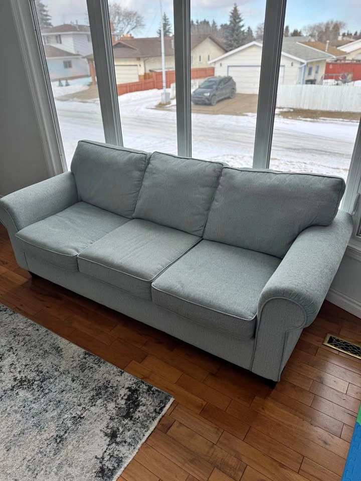 Modern Soft Teal Sofa Set — 3 Seater + Loveseat