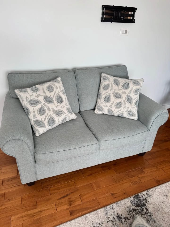 Modern Soft Teal Sofa Set — 3 Seater + Loveseat - photo 5