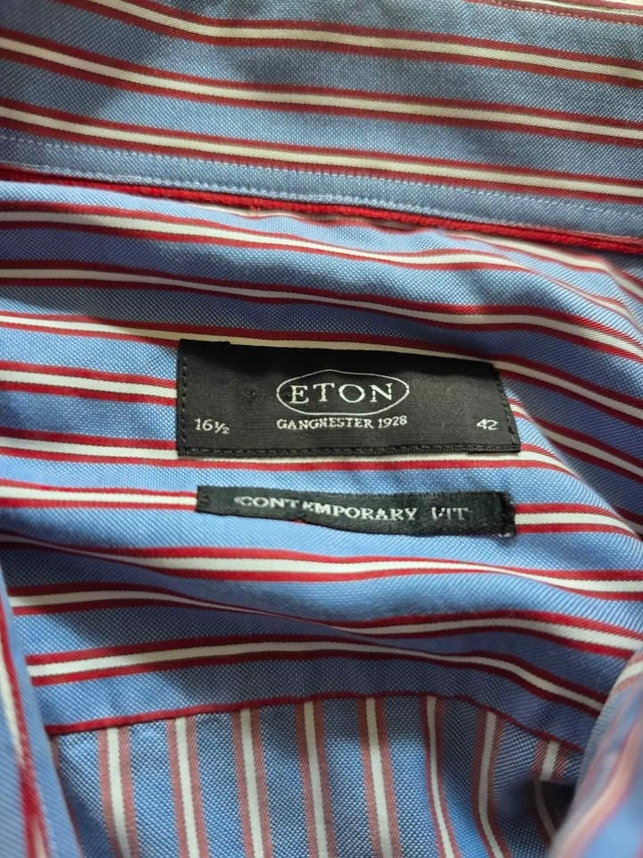 Premium ETON Men’s Dress Shirt – Size 16.5 / 42 (Contemporary Fi - photo 4