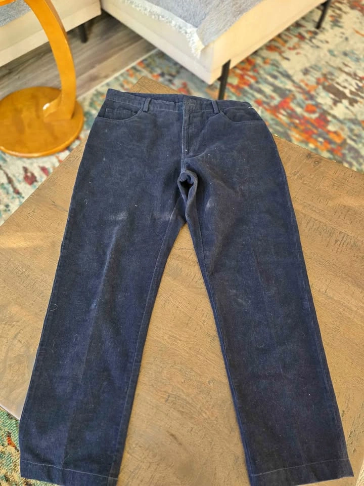 Spier & Mackay Men's Navy Corduroy Trousers - Size 33