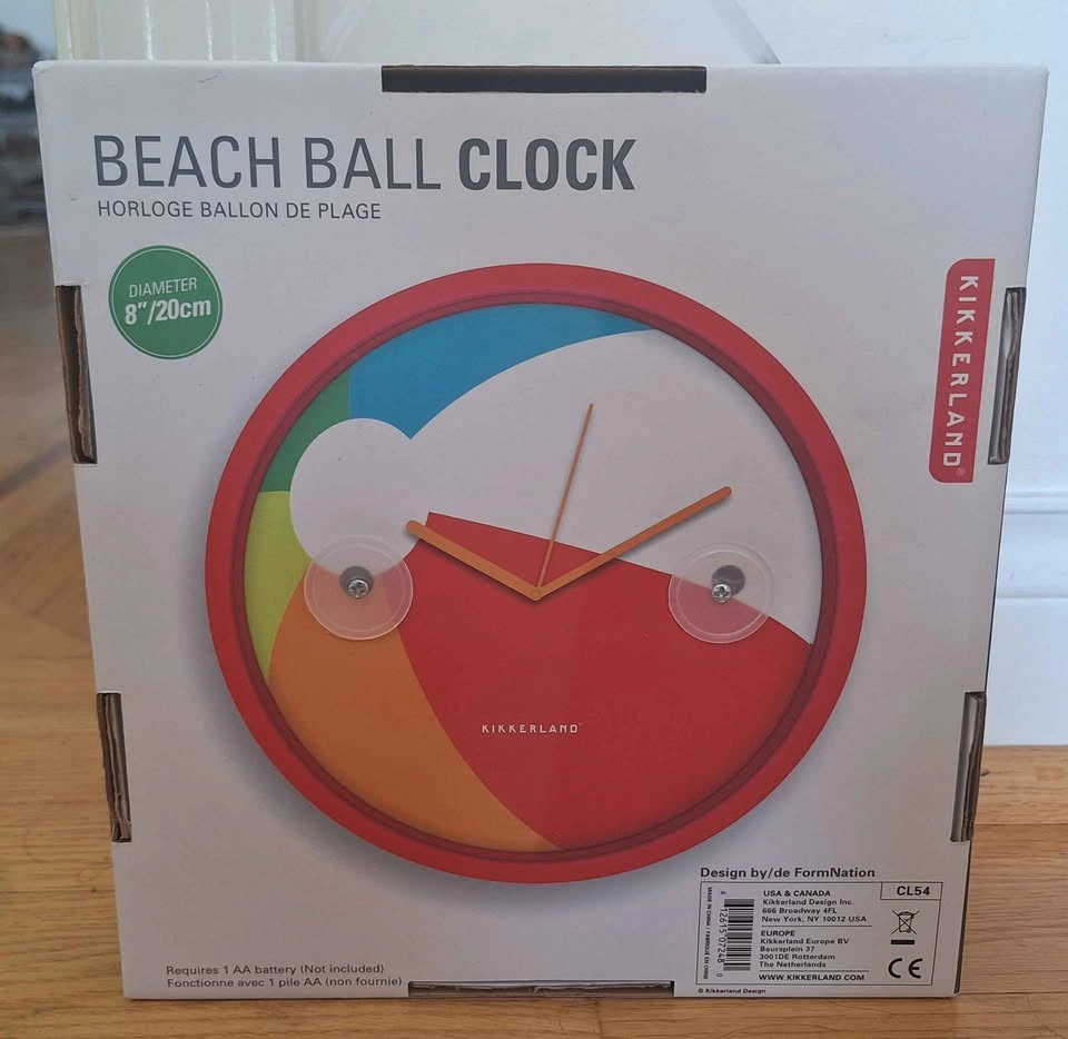Kikkerland Beach Ball Wall Clock - photo 2