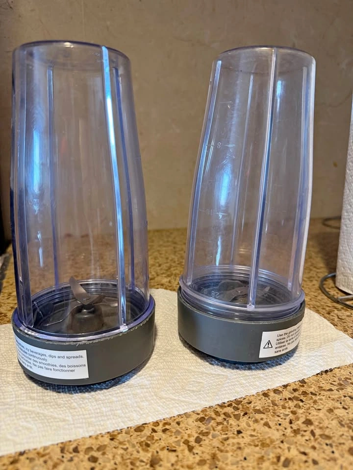 Starfrit Personal Blender Cups with Blade Attachments (Set of 2)