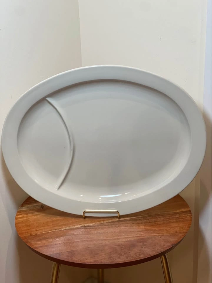 Vintage Hall China White Oval Divided Platter – Style 2169 - photo 2