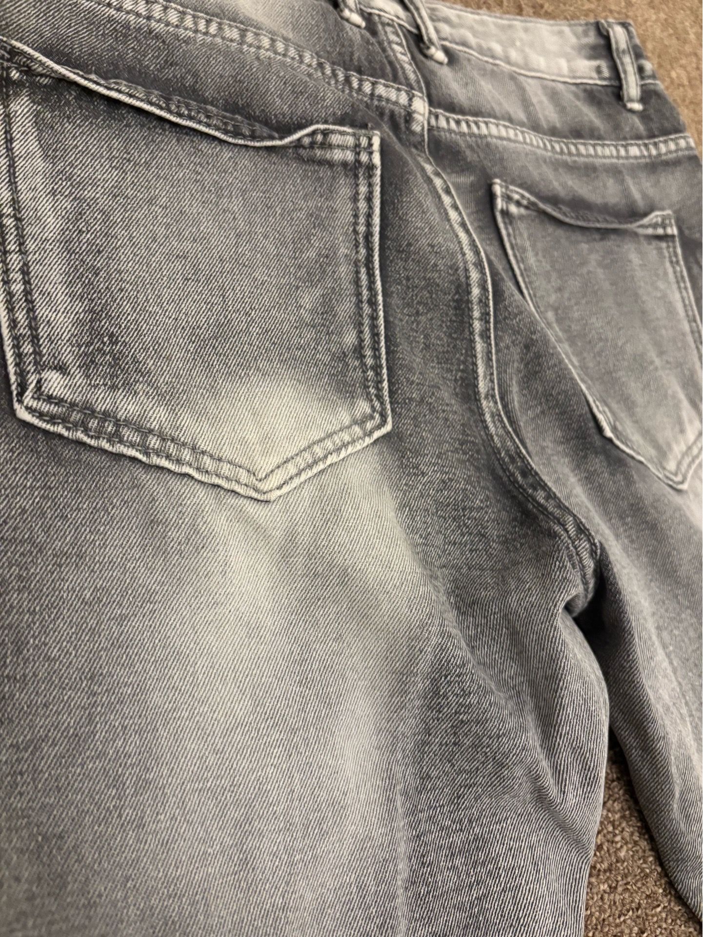 Ripped grey faded jeans slim fit - photo 3