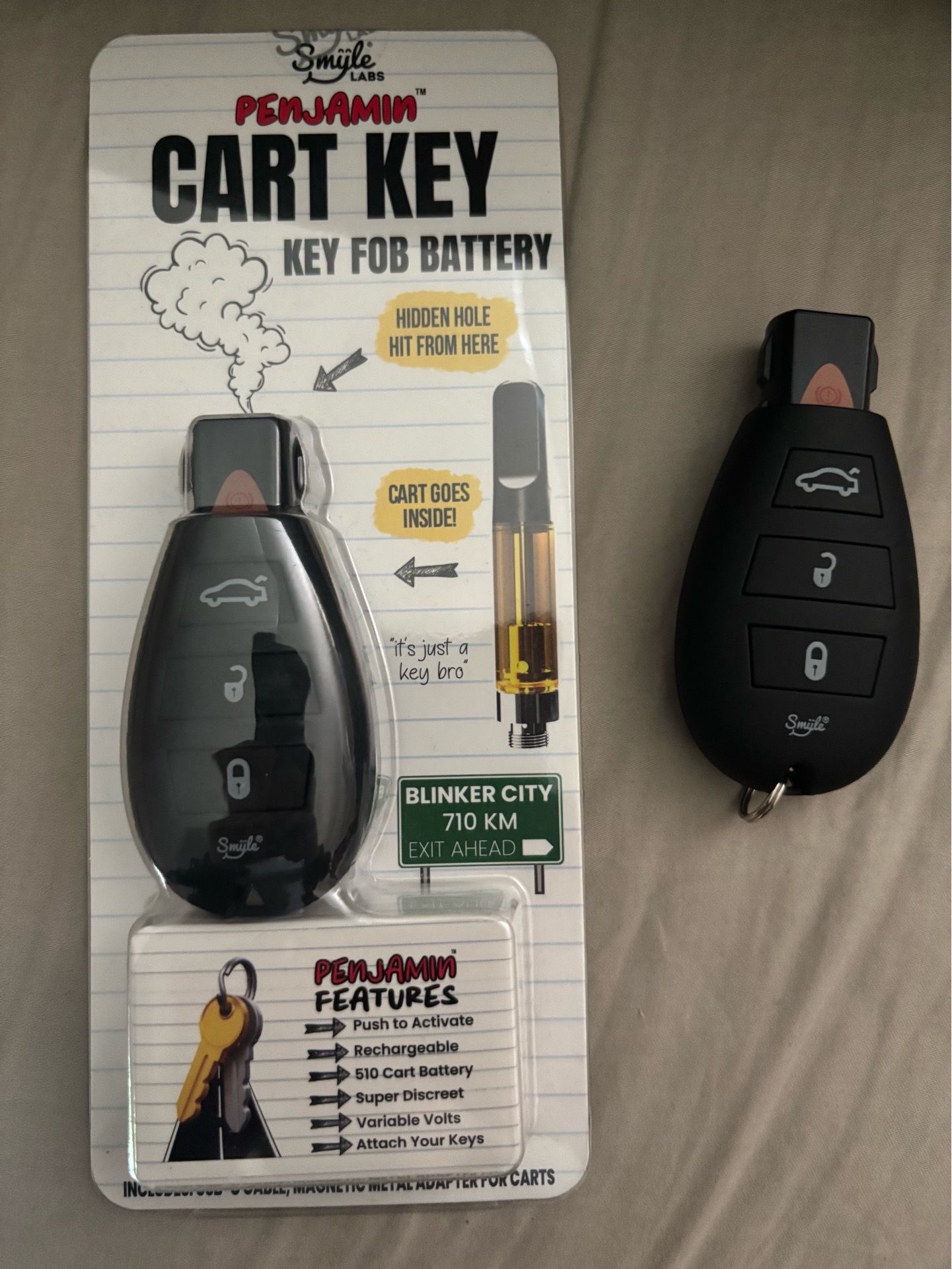 Smyles Lab 510 Cart Key Battery - Brand New
