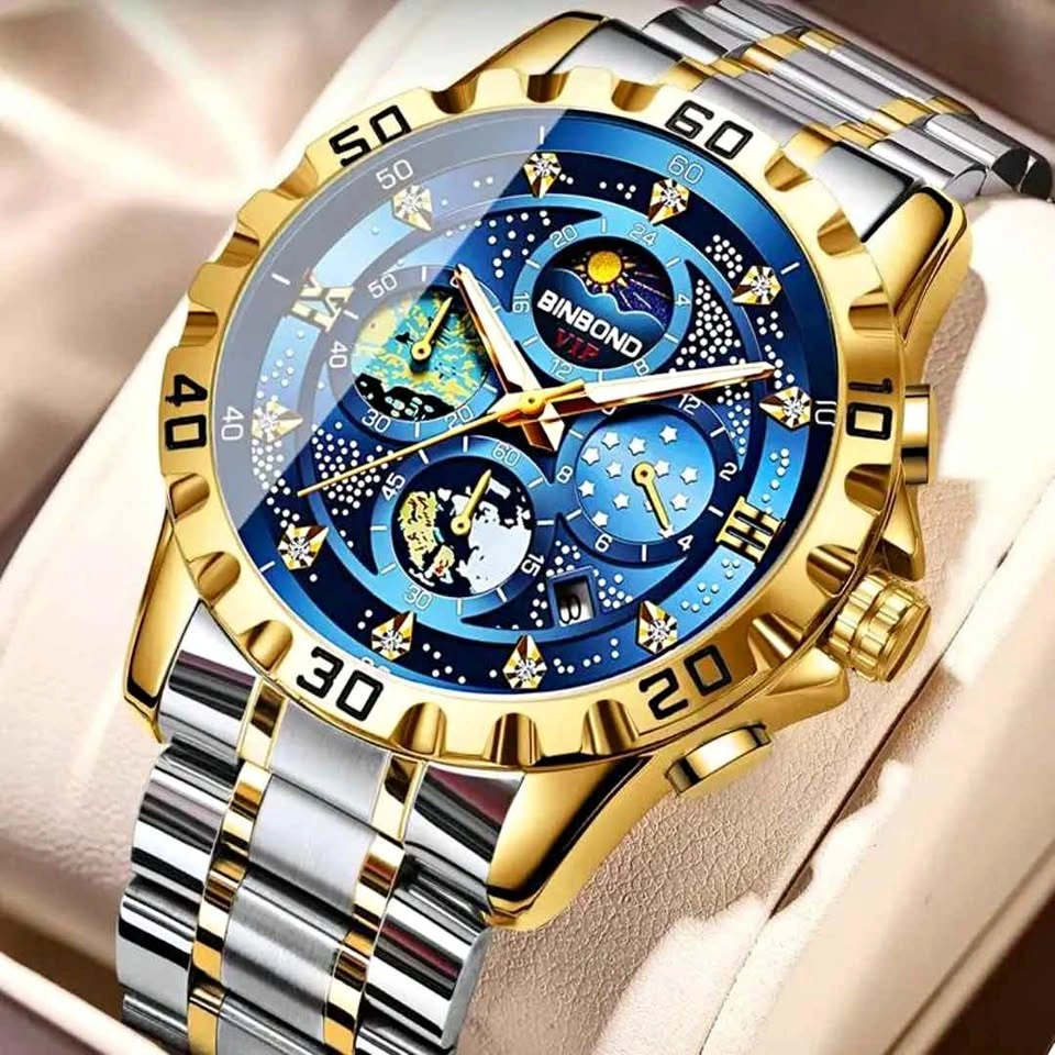 Luxury Business Watch – Stainless Steel, Waterproof & Luminous