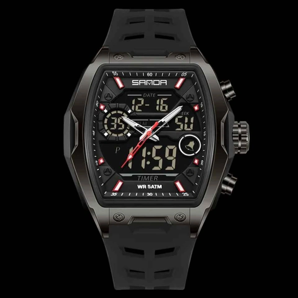 Men’s Military Sport Watch – Big Dial, Dual Display, Waterproof - photo 2