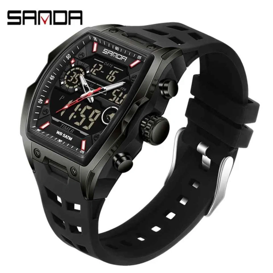 Men’s Military Sport Watch – Big Dial, Dual Display, Waterproof - photo 5
