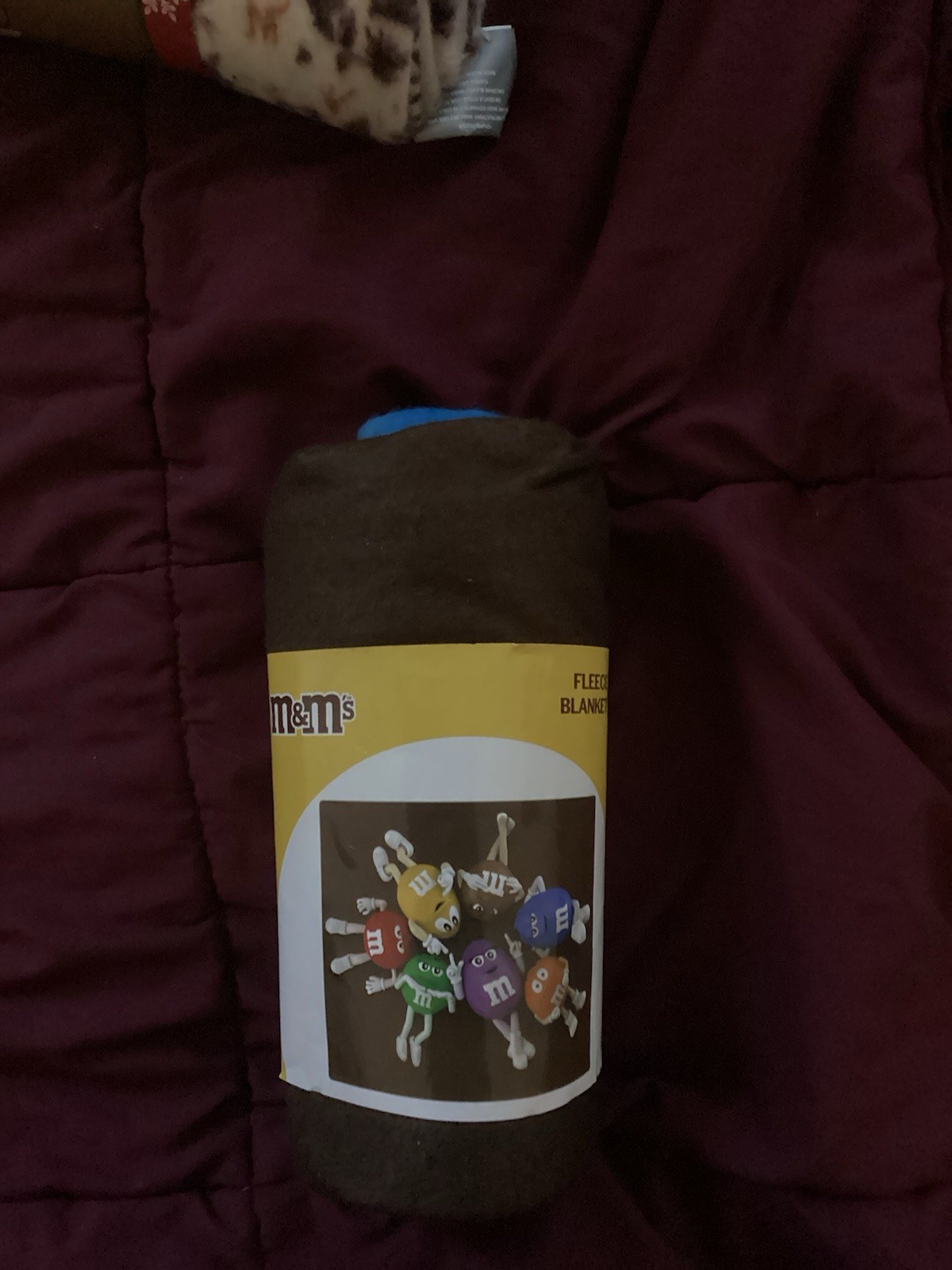 M&M's Brown Fleece Throw Blanket w/ Characters