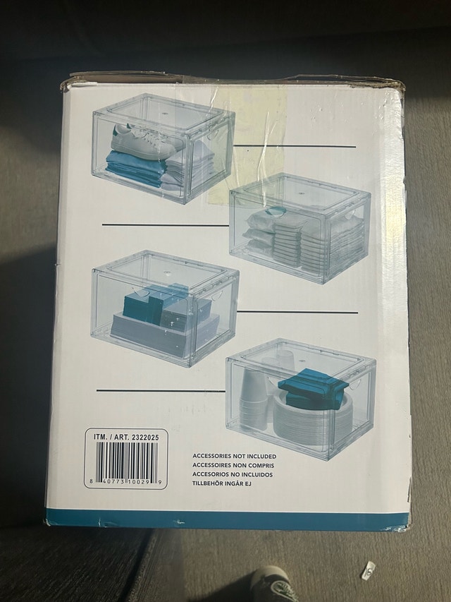 Stackable Shoe Box Accessories Organizer Display Bin - photo 4