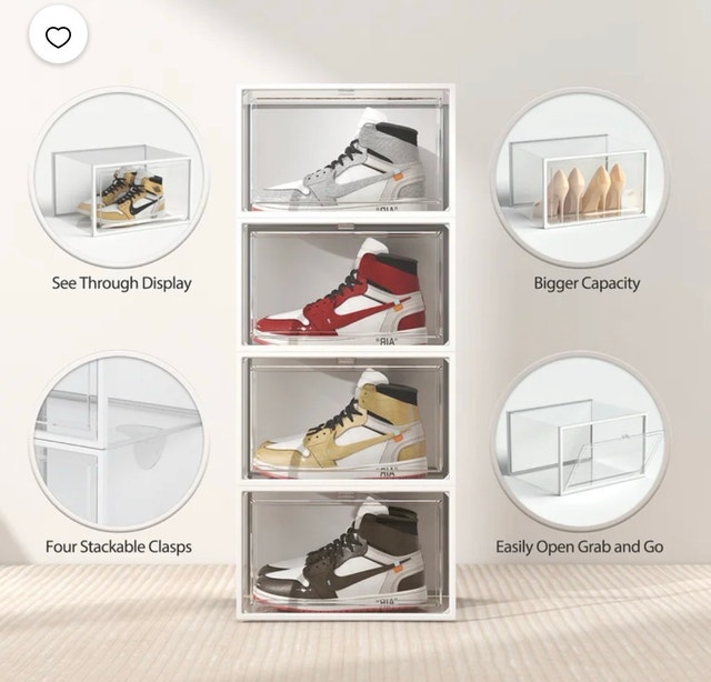Stackable Shoe Box Accessories Organizer Display Bin - photo 5
