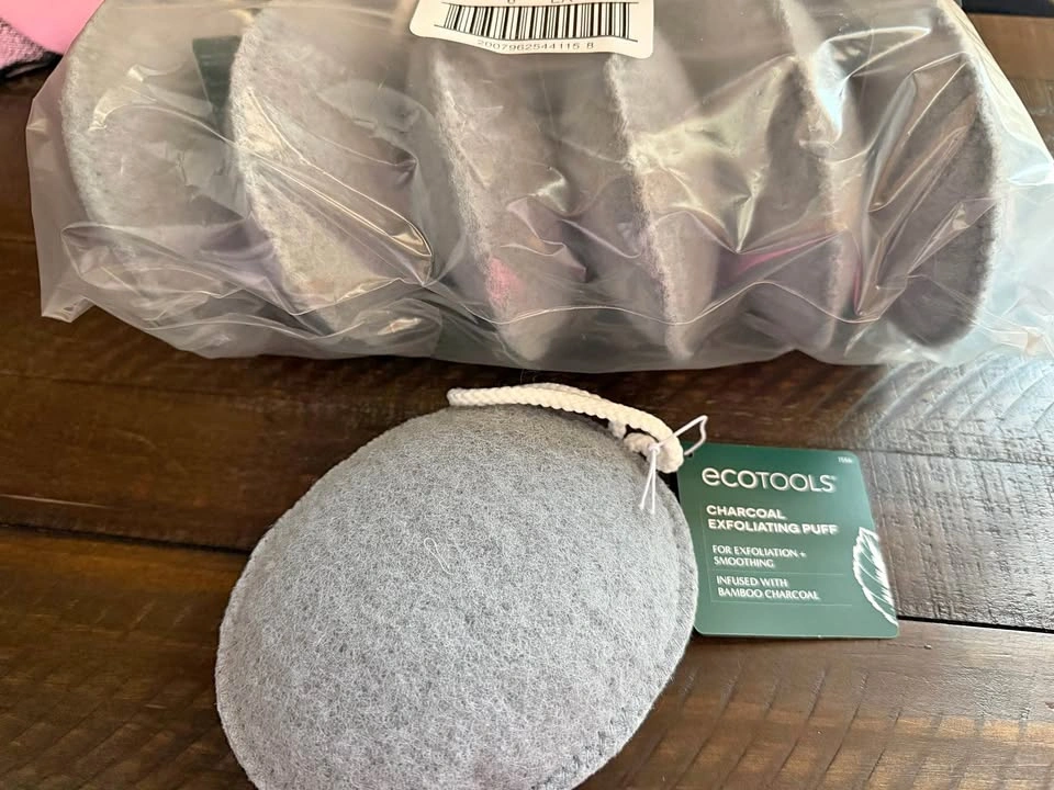Set of 6 EcoTools Charcoal Exfoliating Puffs