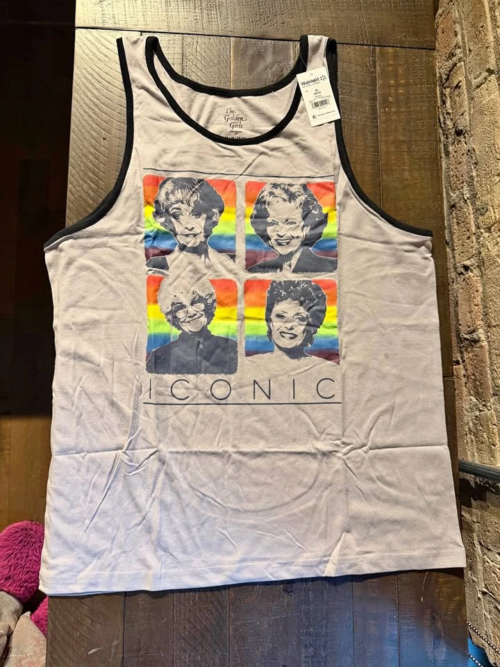 Men’s medium Golden Girls pride tank top NWT