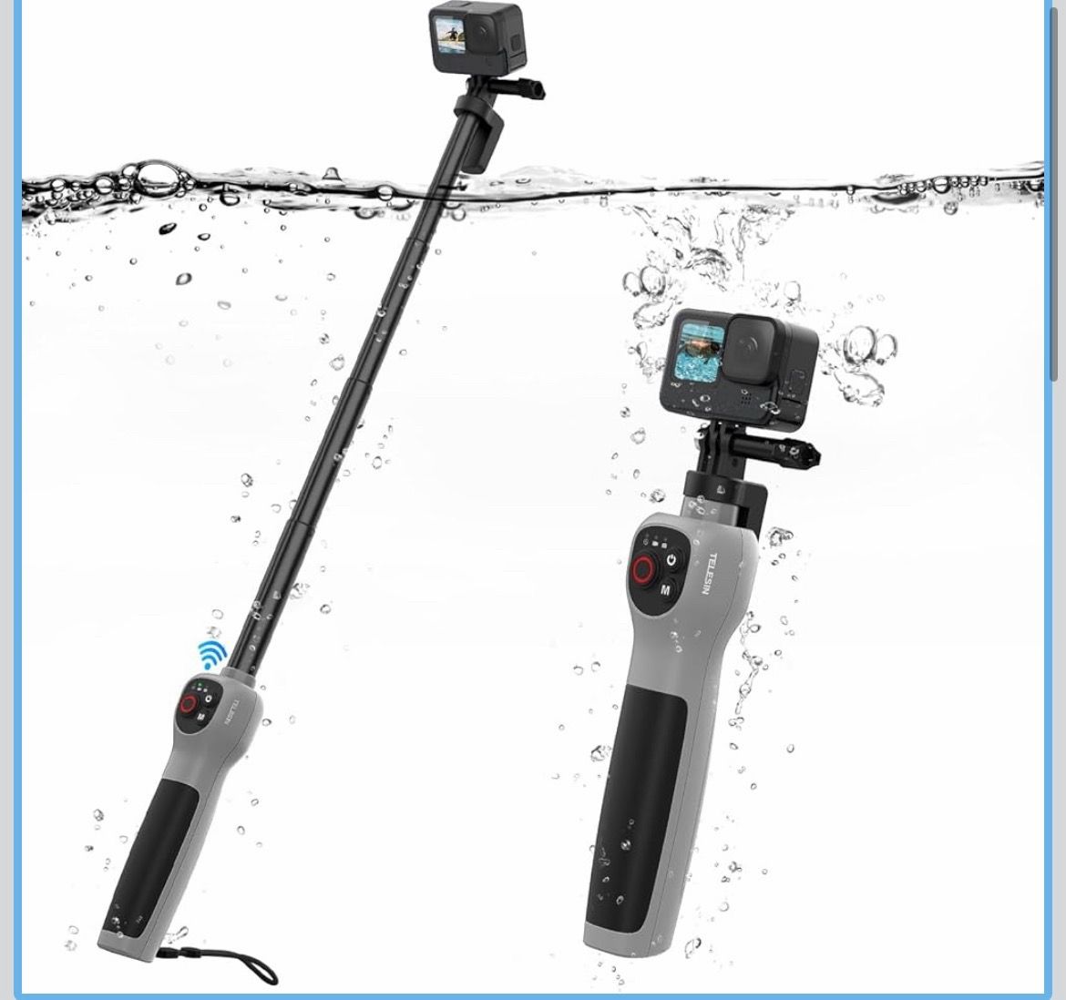 TELESIN Underwater Waterproof Bluetooth Selfie Stick for GoPro