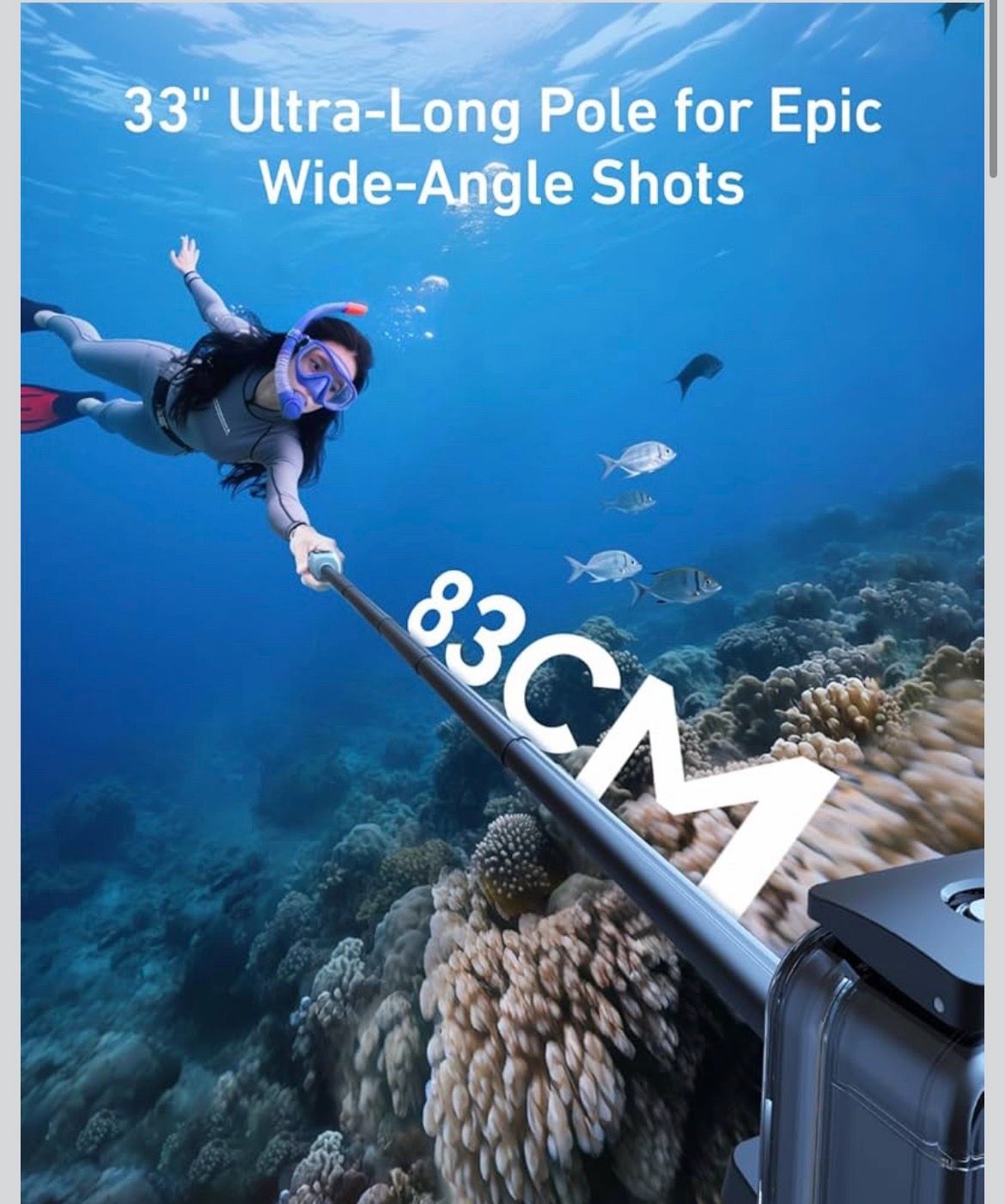 TELESIN Underwater Waterproof Bluetooth Selfie Stick for GoPro - photo 2