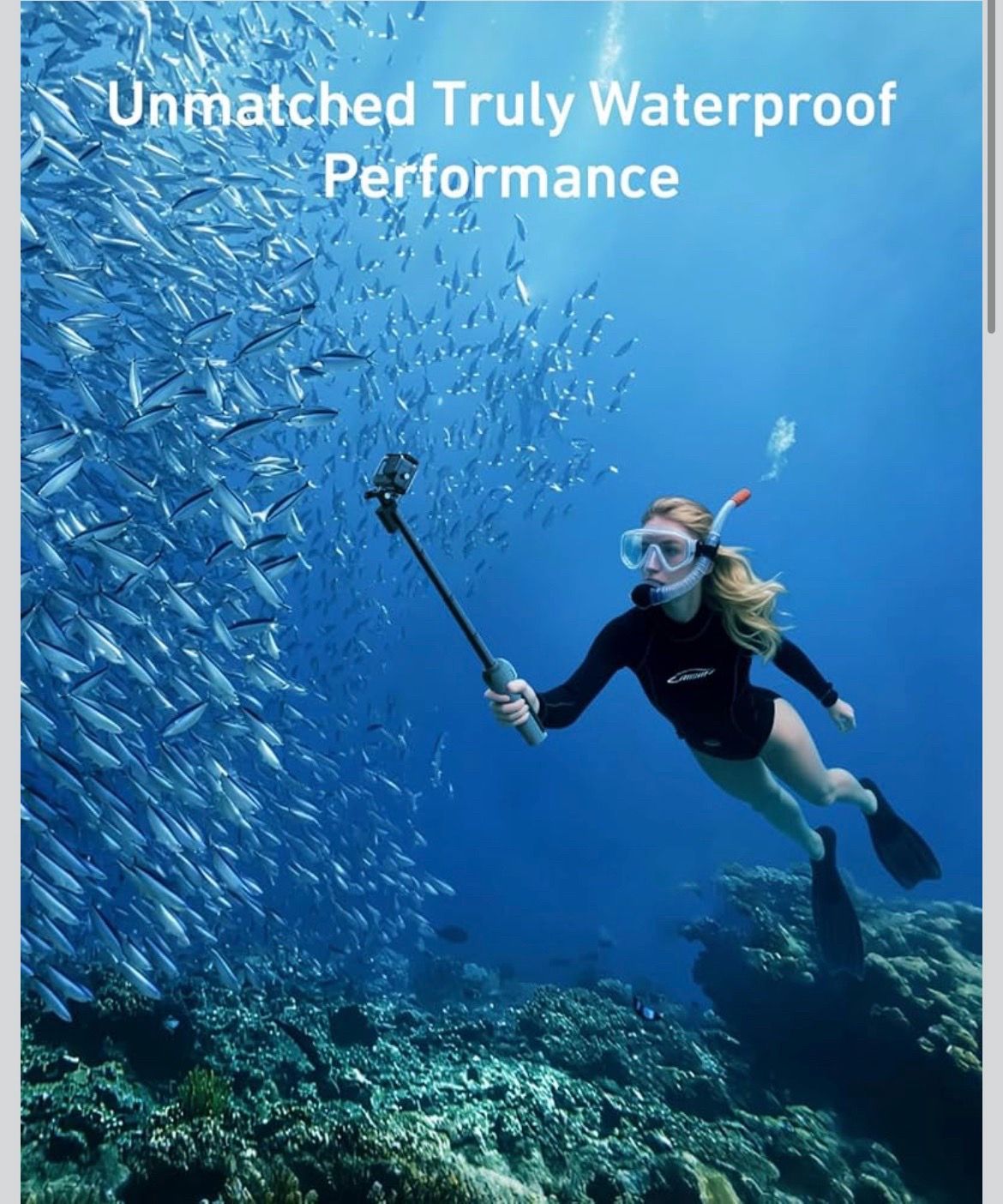TELESIN Underwater Waterproof Bluetooth Selfie Stick for GoPro - photo 3