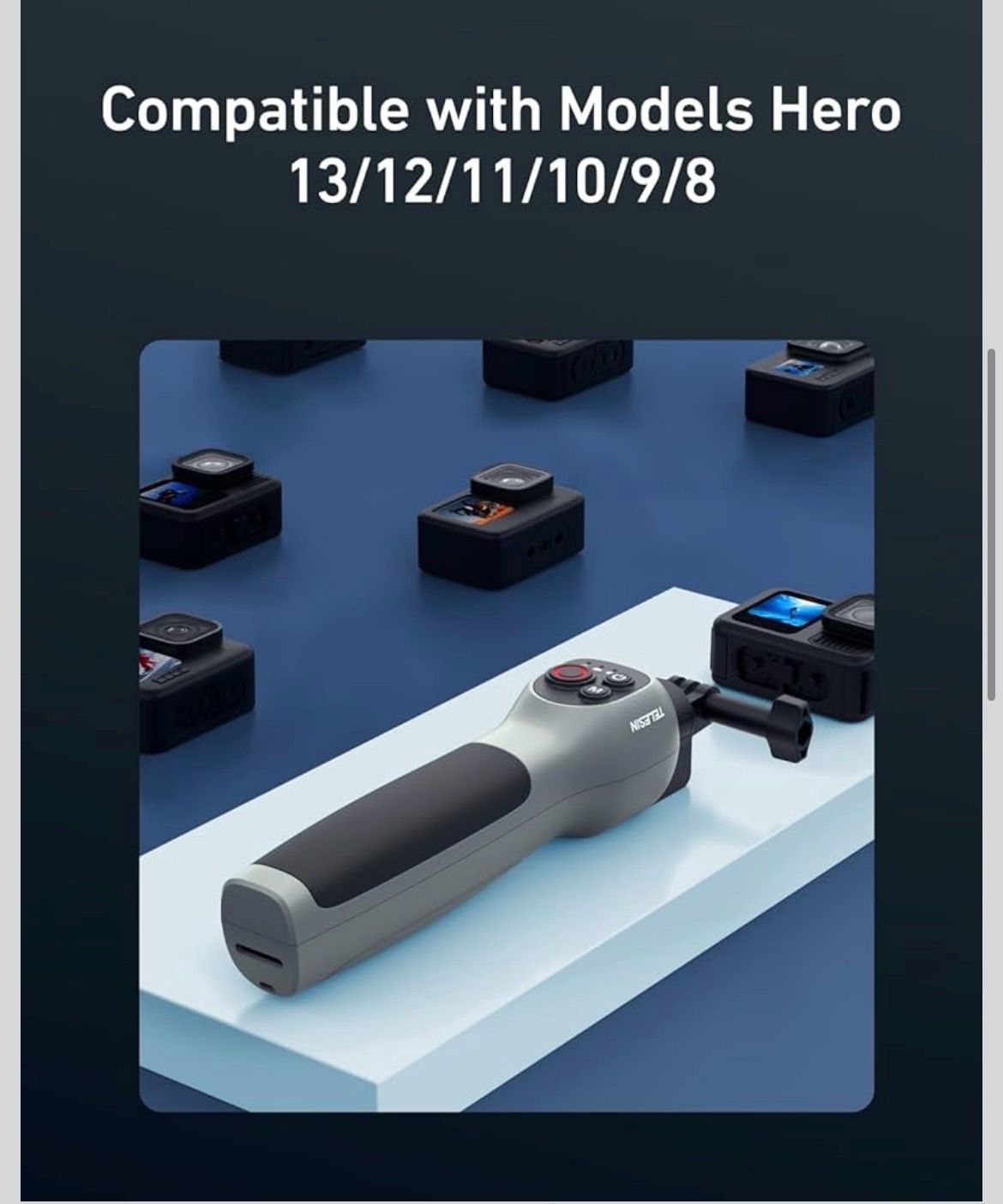 TELESIN Underwater Waterproof Bluetooth Selfie Stick for GoPro - photo 4