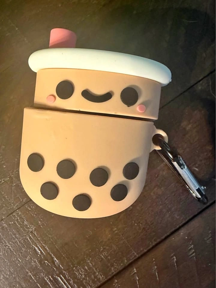 NEW in bag AirPods 4 milk tea bubble tea case cover