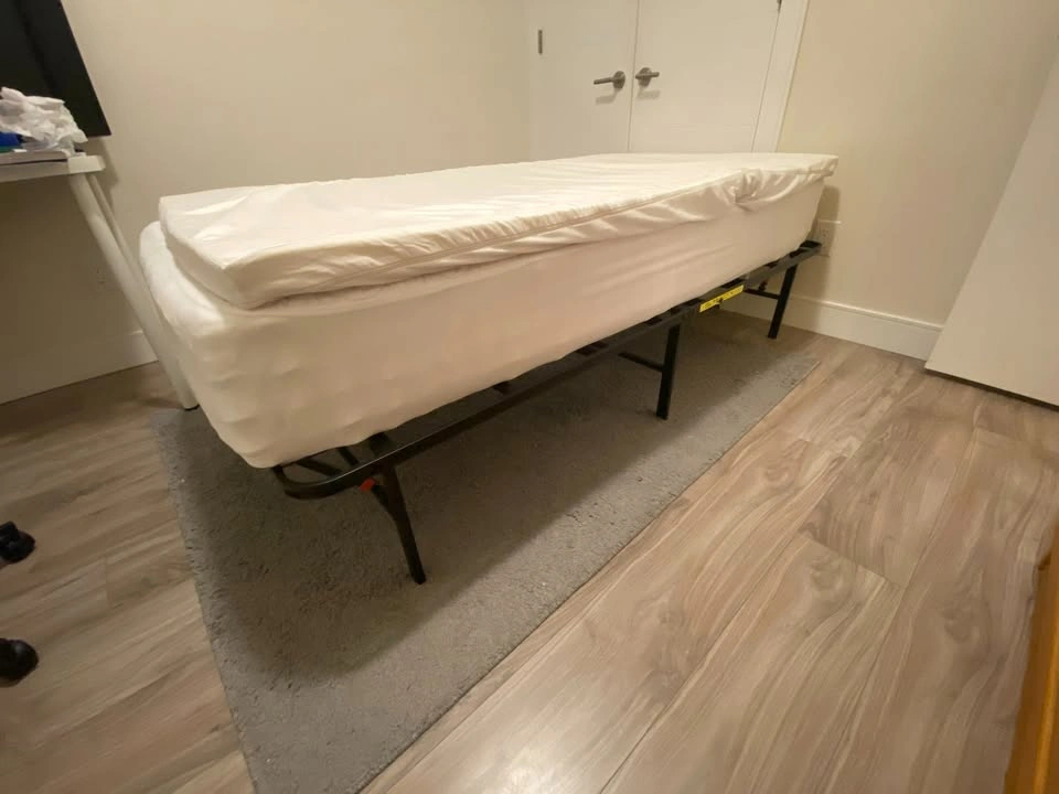 Twin XL Mattress + Topper and Collapsible Frame - photo 2