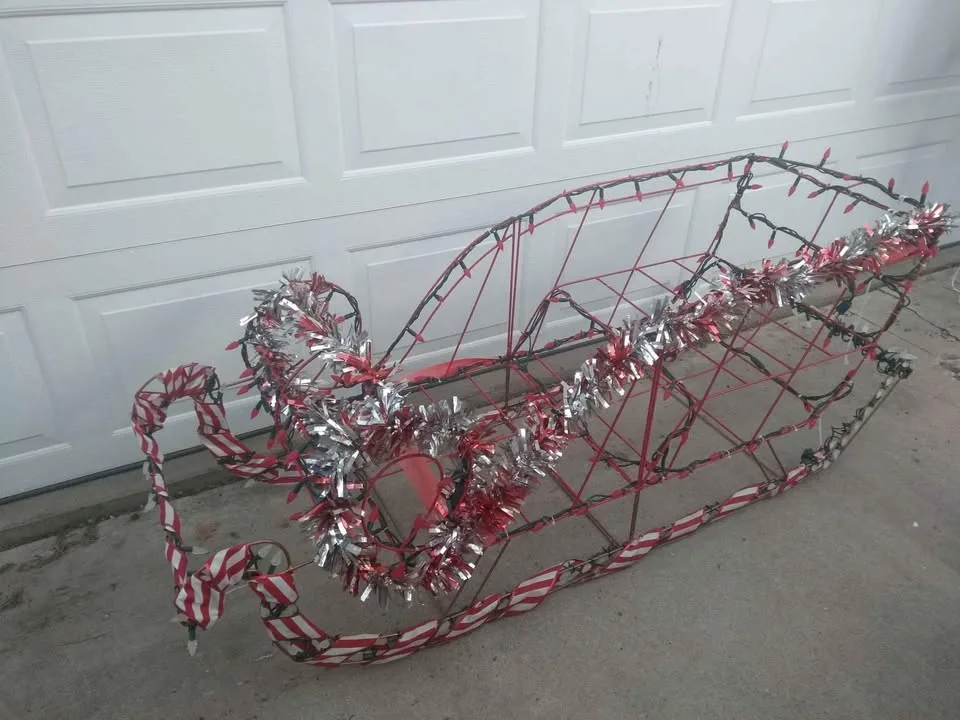 Outdoor Christmas Decorations Large Santa & Sleigh image indicator(2)