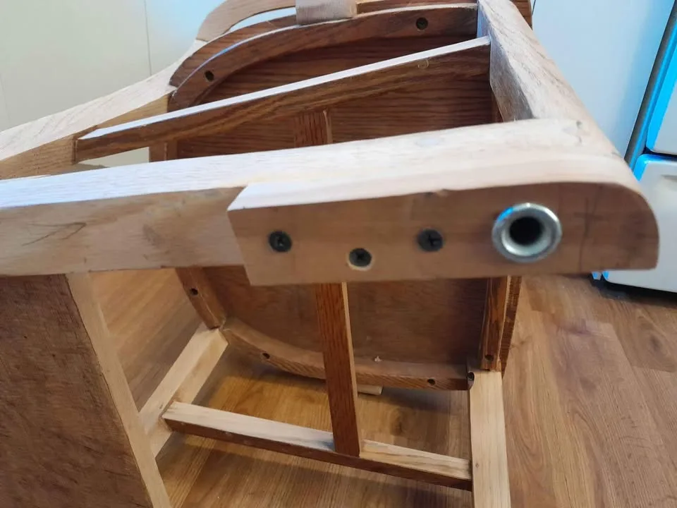 Antique Solid Oak Bankers Chair image indicator(5)